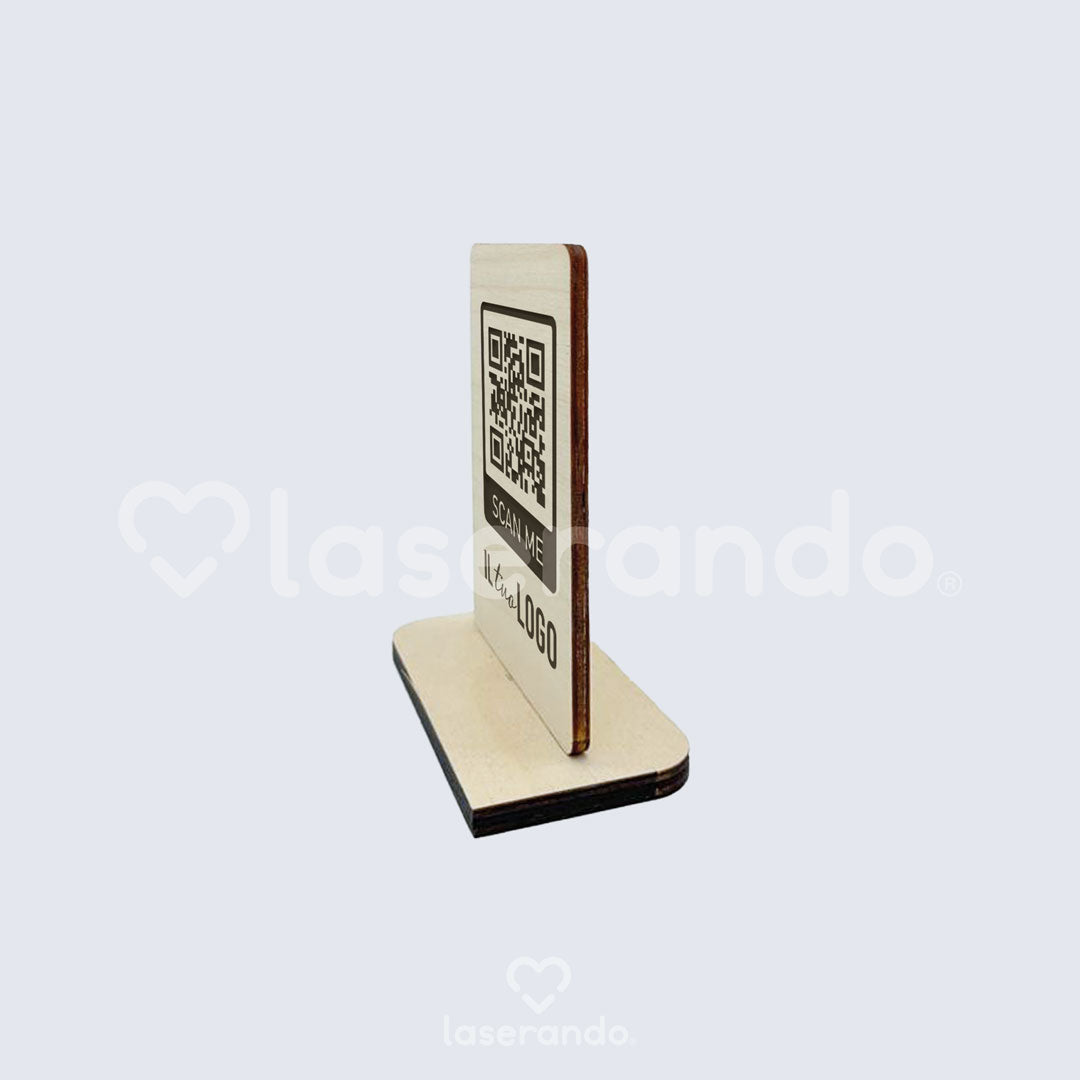Menù QR CODE con base legno o plexiglass