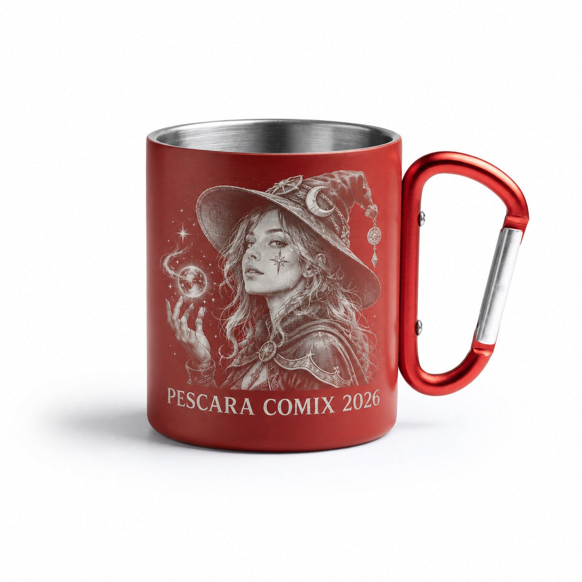 Tazza con moschettone incisa · Pescara Comix 2026