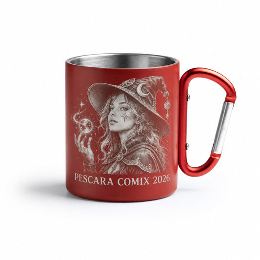 Tazza con moschettone incisa · Pescara Comix 2026